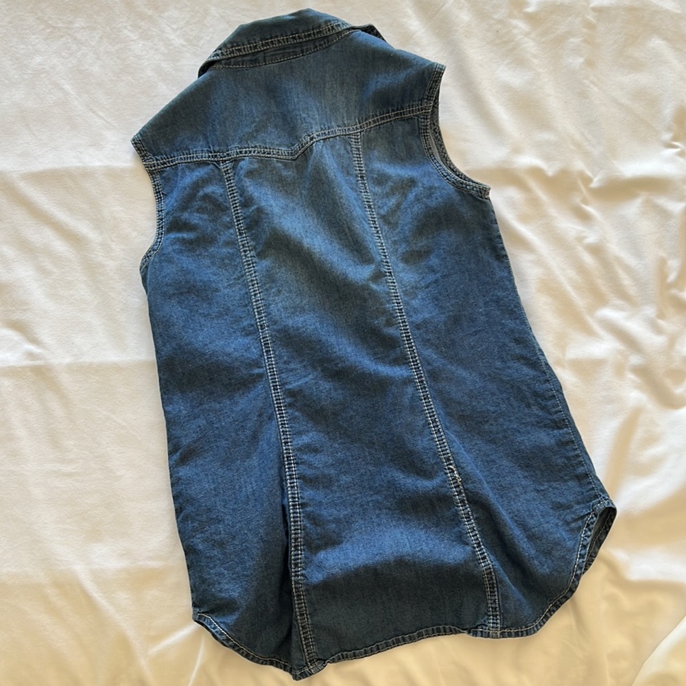 Soft Denim Button Top - Picture 6 of 6